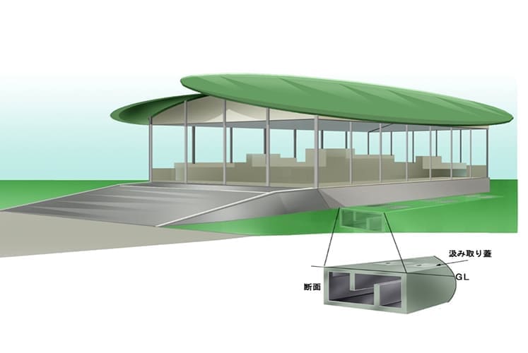 畜舎の外観パース